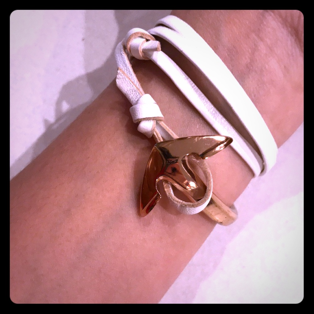 Miansai white wrap anchor bracelet